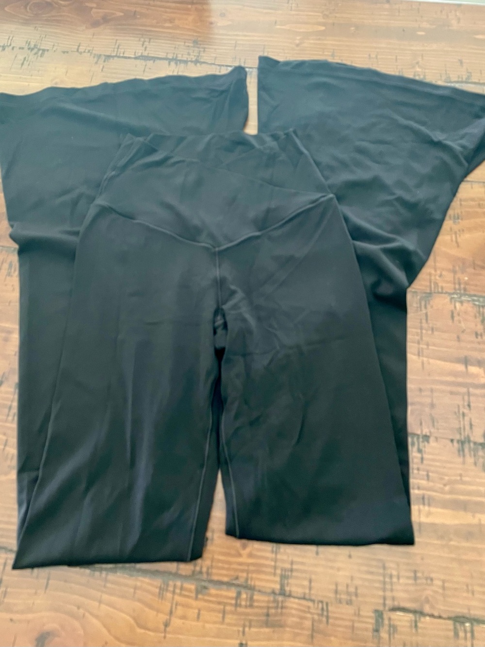 aerie Black High-Waist Wide Leg Leggings